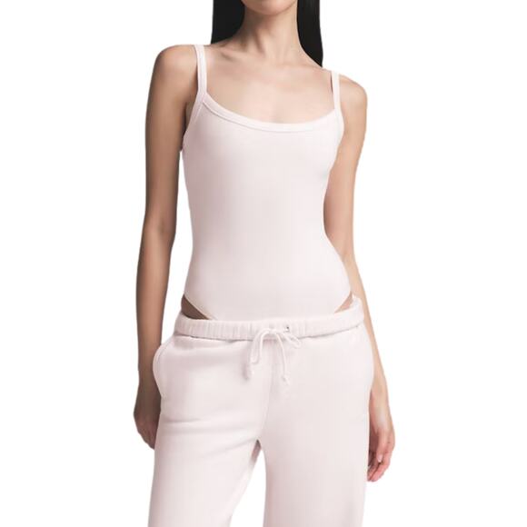 SKIMS Tops - NWT SKIMS Cotton Jersey Scoop Neck Bodysuit – Barely Pink – Size S – Retail $64
